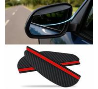 Car Side Mirror Rain Guard Visor - 1 Pair Universal Carbon Fiber Style Rear View Eyebrow Covers for SUV, Truck & Car - Waterproof Wind Deflector Accessory