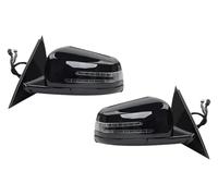 Car Side Rearview Mirror Cover Assembly Wing Door Assy For Benz For W212 For E250 E300 E350 E400 E550 E63 For AMG 2010-2016 Auto Electric Mirrors(1Pair Black)