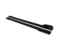 Car Side Skirt 78.7" Side Skirt Splitter Spoiler Lip Rocker Panel Extensions Body Kit Car Bumpers For Cadillac For ATS For CTS For CTS-V(Black*Red side)