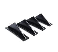 Car Side Skirt Fin 4pcs Universal Carbon Fiber Car Modified Rear Bumper Diffuser Spoiler Black Red ABS Rear Bumper Lip Diffuser Anti-collision(Bend Black)
