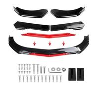 Car Side Skirt Front Bumper Lip Chin Spoiler Splitter Diffuser Body Kit Trim Air Dam Protector Universal Most Car Extension Rocker Panel (1A)