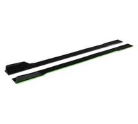 Car Side Skirt Splitters For SEAT For LEON 5F MK1 MK3 MK3.5 MK5 For Ibiza 6J 6L Car Side Skirt 2m Splitter Winglet Bumper Spoiler Lip Step(Green)
