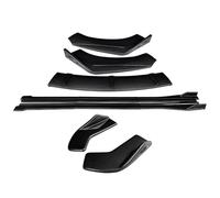 Car Side Skirt Splitters For VW For Golf For MK6 2010-2012 Car Front Bumper Splitters Lip Body Kit Spoiler Side Skirts Extensions Rear Wrap Angle(Carbon Look)