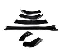 Car Side Skirt Splitters For VW For Golf For MK6 2010-2012 Car Front Bumper Splitters Lip Body Kit Spoiler Side Skirts Extensions Rear Wrap Angle(Gloss Black)