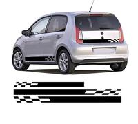 Car Side Skirt Stickers stripe decal Decals, For Skoda Fabia Karoq Citigo Visions SuperB Yeti Octavia Side Stripes Skirt Graphics Racing Sport Stickers