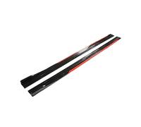 Car Side Skirts 8PCS 2m/2.18m For Seat For Leon Fr 5f Mk1 Mk2 Mk3 Mk3.5 Mk4 Mk5 For Seat For Ibiza 6j 6l Side Skirt Extension Rocker Plate Universal Side Skirt (Color : Reddish Black, Size : 2.18m)