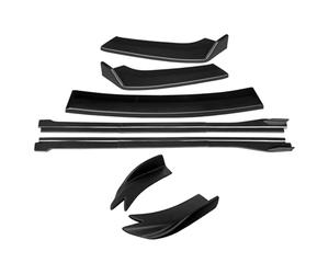 Car Side Skirts For BMW X2 2018-2022 Front Bumper Splitters Lip Body Kit Spoiler Side Skirts Extensions Rear Wrap Angle(Matte Black)