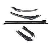 Car Side Skirts For Maserati For Gran Cabrio 2010 Car Front Wrap Angle Separator Body Kit Protector Side Skirts Extensions Rear Wrap Angle ABS car Door Side Skirt (Color : Carbon Fiber Look)