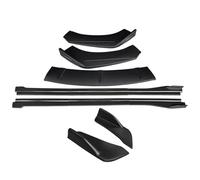 Car Side Skirts For Volvo For V40 2013-2019 Car Body Kit Front Bumper Splitters Lip Spoiler Side Skirts Extensions(Matte Black)