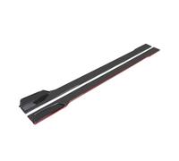 Car Side Skirts Universal 2.2M/2m ABS Side Spoiler Car Accessories Side Skirts Extension Spoiler Rocker Panels Lip Splitters For BMW Splitter Lip(B Carbon red 2m)