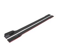 Car Side Skirts Universal Side Skirts Rocker Diffuser Extension Panels Lip Splitters Bumper Carbon Black Skirt Spoiler(Carbon red 2.2m a)