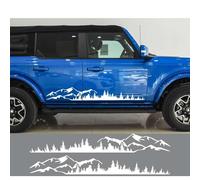 Car Side Stickers, for Ford Bronco TRX4 RC TRX 4 2021 2022 2023 Graphics Forest, for Mountain, for Range, for Vinyl Film Decal Auto Accessories