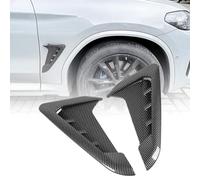 Car Side Vents, 1 Pair Left Right Side Vent Trim, Easy Installation Car Mudguard Side Air Vent Cover Sticker Decor, for X3 G01 X4 G02 M Sport (Carbon Fiber Style)