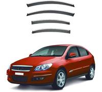 Car side window deflectors for Chery Chance Hatchback 2008-2015 model - rain protection & improved airflow for enhanced driving comfort. Smart auto upgrade solution.