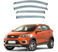 Car side window deflectors for Chery Tiggo 2 2016-2023 model - rain protection & improved airflow for enhanced driving comfort. Smart auto upgrade solution.
