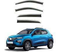 Car side window deflectors for Dacia Spring Electric BW 2021+ model - rain protection & improved airflow for enhanced driving comfort. Smart auto upgrade solution.