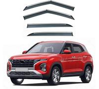 Car side window deflectors for Hyundai Creta SU2 2020+ model - rain protection & improved airflow for enhanced driving comfort. Smart auto upgrade solution.