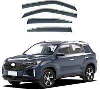 Car side window deflectors for Hyundai IX35 NU 2018+ model - rain protection & improved airflow for enhanced driving comfort. Smart auto upgrade solution.