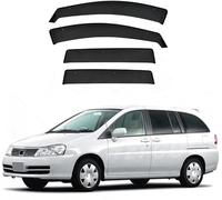 Car side window deflectors for NISSAN Liberty M12 1999-2004 model - rain protection & improved airflow for enhanced driving comfort. Smart auto upgrade solution.