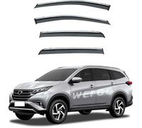 Car side window deflectors for Toyo-ta RUSH F800/F850 2018+ model - rain protection & improved airflow for enhanced driving comfort. Smart auto upgrade solution.