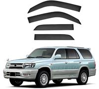 Car side window deflectors for Toyota Hilux Surf N180 1996-2002 model - rain protection & improved airflow for enhanced driving comfort. Smart auto upgrade solution.