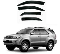Car side window deflectors for Toyota Hilux SW4 2004-2014 model - rain protection & improved airflow for enhanced driving comfort. Smart auto upgrade solution.