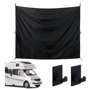 Car Side Window Drape, Side Window Cover Car Privacy Drapes, 7.5X6 Ft Reusable Shower Cover with 2 Magnetic Hooks for Sedan Minivan Caravan Family Outings Road Trip