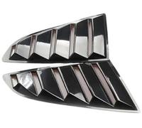 Car Side Window Louver Cover, Rynplex Car Rear Louver Window Cover Trim Sticker, for Ford, for Mustang, 2015-2020 Side Shutter Vent Scoop ABS Carbon Fiber Black Accessories(BLACK Gloss Black)