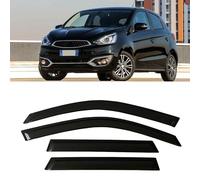 Car Side Window Rain Guards, Compatible with Mitsubishi SPACE STAR 2013-2021, Visor Weather Shield Wind Deflector Vent Modified Accessories,A