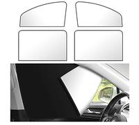 Car Side Window Shades, 4 PCS Magnetic Car Sunshades with UV Protection, Universal Curtain for Front and Rear Side Windows, Windscreen Sun Shade Visor Blinds for Baby, Pet Privacy, Blockout, Opaque