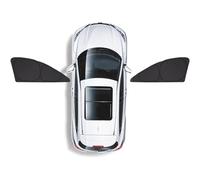Car Side Window Sun Shades Compatible for Nissan Navara D40 2004-2014, Foldable Heat Shield Privacy Curtains, Portable Front Rear Sun Cover,A-2pcs front