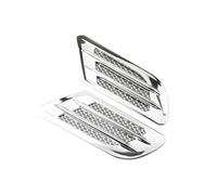 Car side wing trim Car Side Decoration Air Flow Vent Air Intake Vents Grille Covers Ventilation Panel Stickers Car Side Air Vent Cover(Silver)