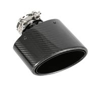 Car Silencers Exhaust Muffler 1 Piece 150MM Outlet Oval Glossy Carbon Fiber Exhaust Tip Universal Oval Muffler Pipe(Left 63MM)
