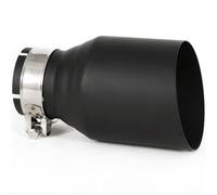 Car Silencers Exhaust Muffler 1 Piece Matt Black Pipe Stainless Steel Universal Exhaust Pipe Muffler Pipe(63MM IN 76MM OUT)
