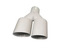 Car Silencers Exhaust Muffler 1Pcs Double Matte Stainless Steel Car Muffler Tip Exhaust Tip System Pipe Universal Exhaust Tip 60MM 63mm Nozzle(Left In60-Out101mm)