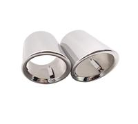 Car Silencers Exhaust Muffler 2 Pcs Exhaust Muffler Tips Fit For Audi A1 A3 A4 A6 Q3 Q5 Q7 Stainless Steel Car Exhaust Tip TailPipe Trim(Q5 Silver)