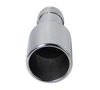 Car Silencers Exhaust Muffler 51mm Inlet 76mm Outlet Universal Modification Muffler Chrome Stainless Steel Exhaust Pipe Tail Pipes Car Accessories(Sliver)