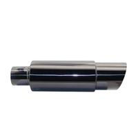 Car Silencers Exhaust Muffler Car Exhaust Pipe Muffler Tail Pipe Universal Stainless Steel Interface 51 57 63MM Exhaust System End(002 Titanium 63mm)