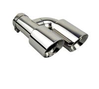 Car Silencers Exhaust Muffler Car Universal Exhaust H Type Dual Tips Stainless Steel Tail Pipes For Muffler Modify Nozzle Decoration(Left In60-Out101mm)