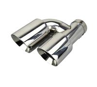 Car Silencers Exhaust Muffler Car Universal Exhaust H Type Dual Tips Stainless Steel Tail Pipes For Muffler Modify Nozzle Decoration(Right In60-Out101mm)