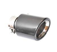 Car Silencers Exhaust Muffler Car Universal Modification Stainless Steel Single Glossy Beveled Edge Exhaust Pipe Fiber Carbon Cover Muffler Tip(54-89mm)