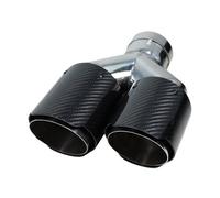 Car Silencers Exhaust Muffler Universal Outlet Double Exit Carbon Fiber Glossy Muffler Tip Y Shape Exhaust Pipe Modify Nozzle Car Decoration(Right Type 51-101)