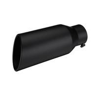 Car Silencers Universal Exhaust Tip 15 Inch Length 4 Inch Inlet 6 Inch Outlet Tailpipe Anti Corrosive Car Straight Exhaust Tail Pipe Exhaust Pipe Muffler(Black)
