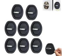 Car Silicone Door Latch Protective Cover,Vehicle Doors Locks Guard Stopper Set，Universal Silicone Protection Latches Covers, Silent Shock Pads Silicone Door Lock Protector (Black 8pcs)