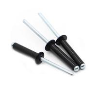 Car Sill Protectors Strips, Black Aluminum Dome Round Head Blind Rivet GB12618 Multiple Sizes Pack of 60(10mm,M5 10pcs)