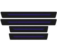 Car Sill Protectors Strips for Nissan Juke/Juke Nismo/Juke Hybrid, Durable Waterproof Threshold Protective Welcome Pedal Protector Cover,C/Purple Line