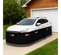 Car Skirting for Travel Trailer Rv Skirt Iron Mesh at The Bottom, with Reflective Strips, 31.5in Tall RV Skirting for Winter Thickening for Garden, Outdoor, Yard(Red,12.5m/41ft)