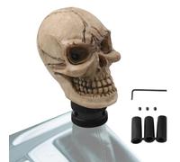 Car Skull Shifter Knob,Manual Automatic Shift Knob Skull Shape - Wide Fit Resin Lever Handle Decoration Modification Supplies for Sedan Truck Minivan Commuting Travel