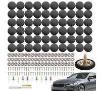 Car Sky Repair Kit - Universal Rivets Fasteners Buttons | With Installation Tools for Upholstery | Interior Cover Fixing Without Dismantling, 60 Pieces, Grey and Beige