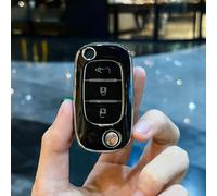 Car Smart Key fob Protector Key Box Key Fob Shell Accessories Keyless Entry Remote Control Attachment fob Holder Key Sleeve，for Renault Fluence Clio Megane Lada Vesta Granta (Black)